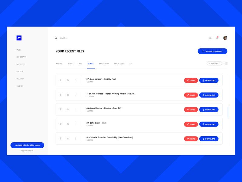 File Upload Dashboard designs, themes, templates and downloadable