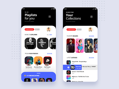 🎵 app branding dashboard design icon illustration interface landing page mobile apps mobile ui music app music app ui software interface typography ui user interface ux vector web website