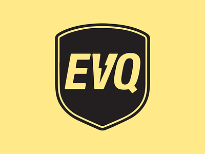 Evoque Logo brand branding evoque evq logo ray shield sports yellow