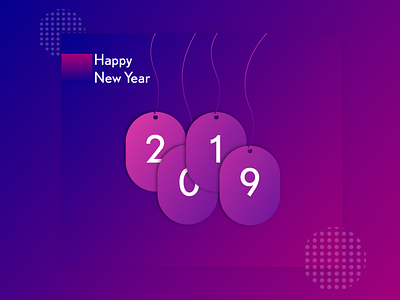 New Year 2019 design dribbbble gif graphic illustration photoshop ui ux