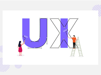 UX/UI Poster design graphic illustration ux vector