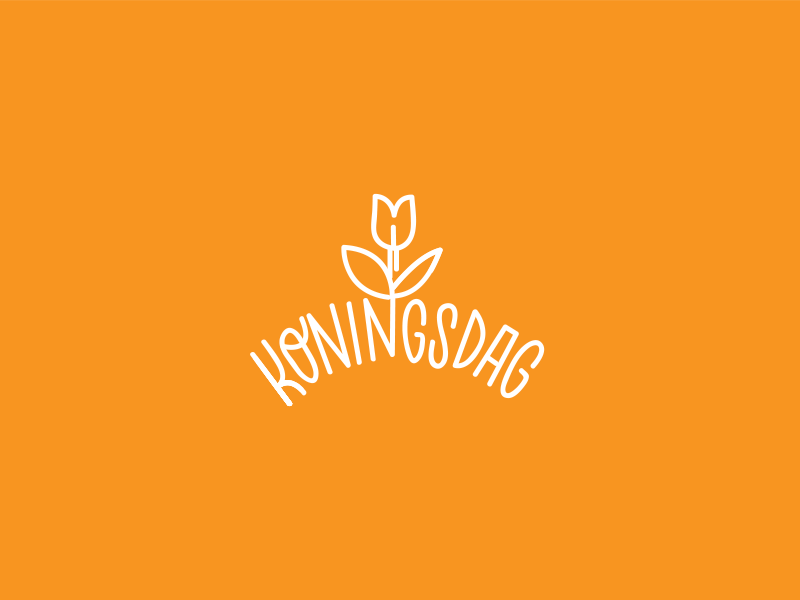 King's Day adobe adobe illustrator adobe photoshop animation frame by frame gif holland king kings day my country netherlands orange positive tulip typography animation typography gif vector animation vector gif video