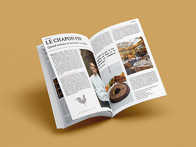 Magazine Layout adobe bordeaux city digital double page fine restaurant food france french gastronomy id indesign layout layout design layoutdesign magazine magazine design magazine layout restaurant yellow
