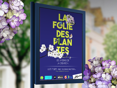 La Folie des Plantes city client display flowers france garden lettering minimalistic nantes nature poster typography