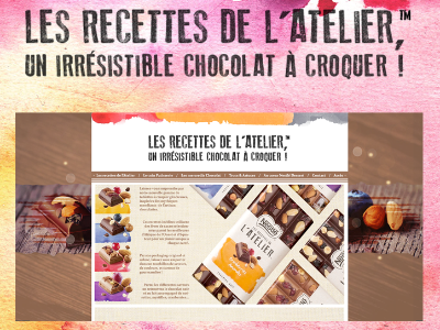 Chocolate adobe chocolate design food indesign nestle pastry photoshop watercolor web webdesign