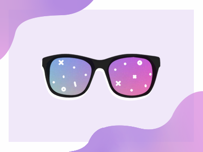 Logotype adobe adobe illustrator branding digital fashion glasses gradient icon illustrator logo logotype purple sunglasses