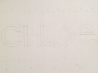 Refined sketch for Chloe doodle hand drawn lettering sketch typography