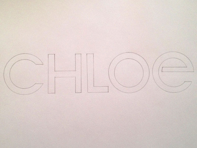 First trace of sketch for Chloe