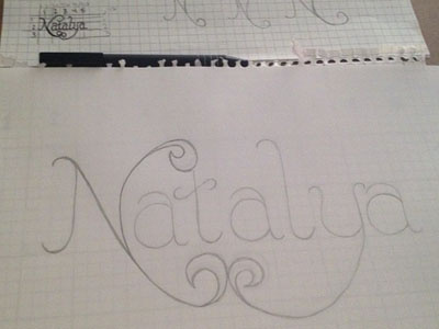 Natalya Sketch 01 doodle hand drawn lettering sketch typography