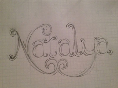 Natalya Sketch 03 doodle hand drawn lettering sketch typography