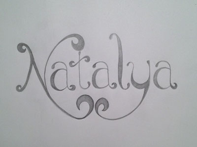 Natalya Sketch 04 doodle hand drawn lettering sketch typography