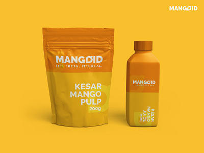 Mangoid - branding and packaging branding design flat food and beverage india logo mango minimalism packaging