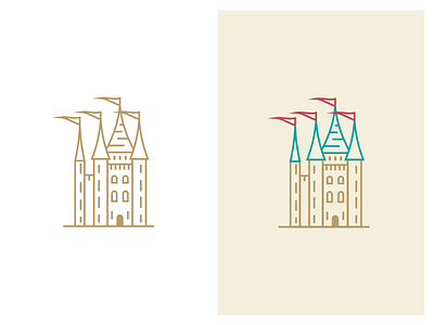 #Wonderworld #1 - Temple castle design flag illustration paris salva shot temple vector