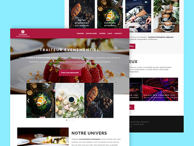 Nomad - Traiteur évenementiel caterer design desktop nomad page salva ui ux web website