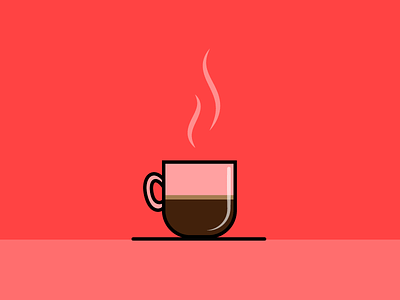 ☕️Cup of coffee ☕️ coffee design illustration illustrator italia italian italie italy red salva vector
