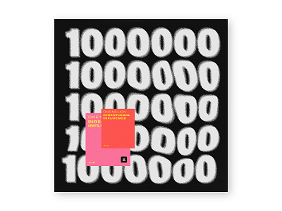1000000 / Directional Influence album album artwork album cover distorted type music music art typography