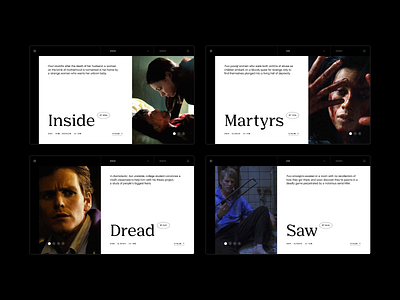 Horror / Movie Screens horror movie movie app movie art movie website