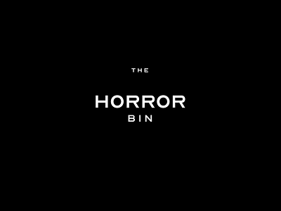 The Horror Bin - Logo branding horror identity lettering logo logotype movies typography