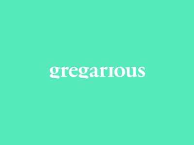 Gregarious branding identity lettering logo logotype typography wordmark