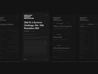 Encyclopaedia Metallum / Mobile eksell fakt mobile ui univers ux web website