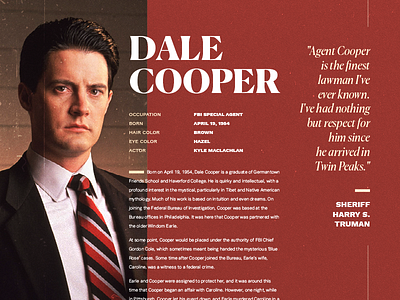 Dale Cooper editorial grid layout publication spread type typography ui