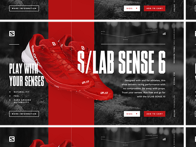 Salomon Product Page landing page product page salomon shoes splash page typography ui ux website