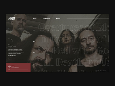 Deicide / Homepage animated gif animation deicide homepage metal music splashpage ui uiux