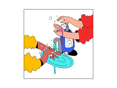 Wash Your Hands! branding character character design corona coronavirus covid19 flat flat illustration flatdesign graphic illustration quarantine