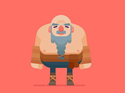 Old Viking Man character design design flat illustration vector vector art