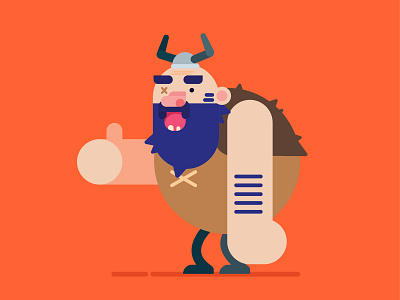 Spud the Supportive Viking character design design graphic illustration vector