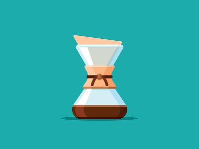 Chemex design flat graphic icons illustration vector vector art