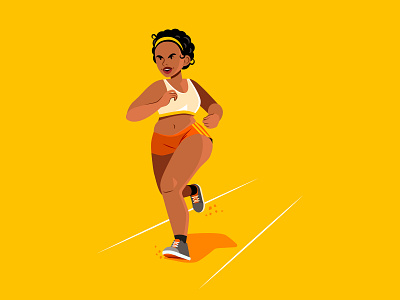 Keep Moving Forward character character design design flat girl power graphic illustration running vector vector art