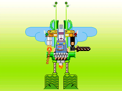 mario robot mario pixel