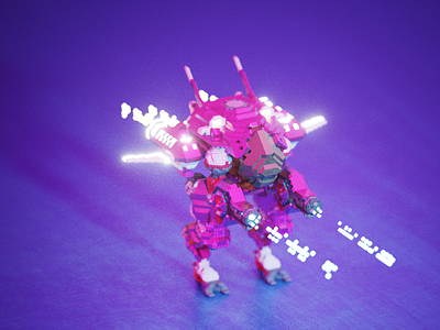 Overwatch-dva magicavoxel overwatch