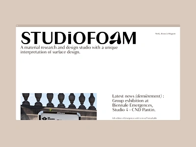 HP STUDiOFOAM - Design studio design logo product typography ux website