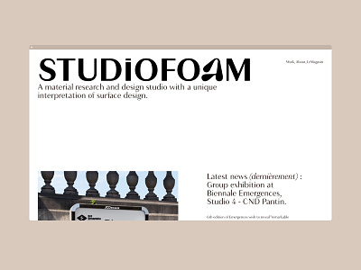 HP STUDiOFOAM - Design studio design logo product typography ux website