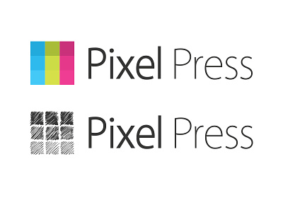 Pixel Press Logos app full color logo logo mark one color pixel pixel art pixel press
