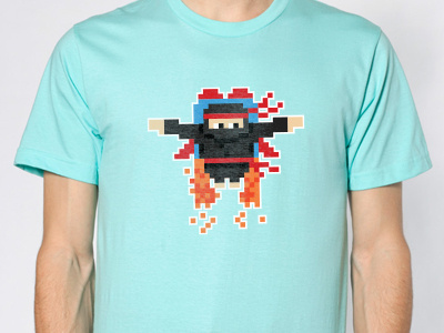 Pixel Press Shirt jetpack ninja pixel pixel art pixel press t shirt