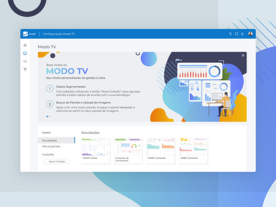 Tv Mode admin panel app color corporate tv design gradient illustration software tv tvmode ui ux