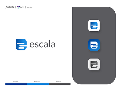 Logo Icon Escala blue color icon idenity logo ui