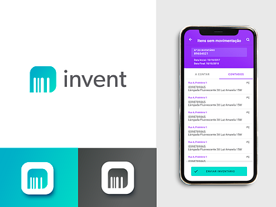 Invent app color design icon list logo material design purple ui