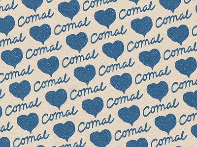 Comal / Love Pattern branding design dope drawing hand drawn hearts illustration logo pattern script typography vector
