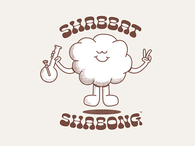 Shabbat Shabong / Merch Art branding design dope drawing illustration jewish logo shabbat shabong typo typography vector