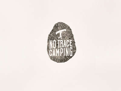 No Trace Camping branding design drawing hand drawn illustration leibow logo typography
