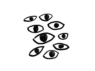 Nine Eyes branding doodle dope drawing eyes hand drawn the nine