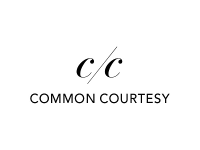 Common Courtesy / Logotype branding design editorial high end iconic logo minimal rad typography