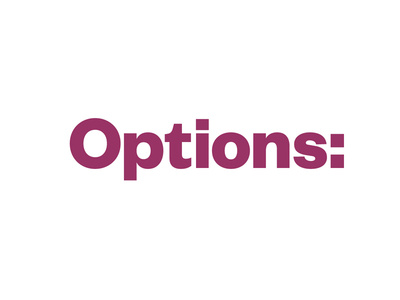 Options / Logo purple typography rep sherin doug representation branding logo design
