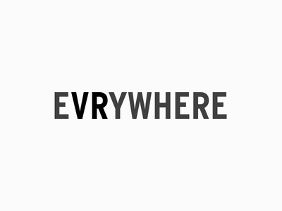 Logo / Evrywhere purple typography simpson production vr animation branding logo design