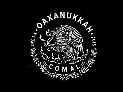 Oaxanukkah / Tee Design, 2018 branding calif. design dope eagle flag logo menorah mexican mexican food typography