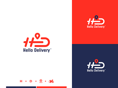 Hello Delivery - Branding branding delivery design hd icon idenity logo logotype mark monogram